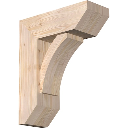 Ekena Millwork Thorton Slat Smooth Bracket w/ Offset Brace, Douglas Fir, 7 1/2"W x 20"D x 24"H BKT0806X20X24THR06SDF